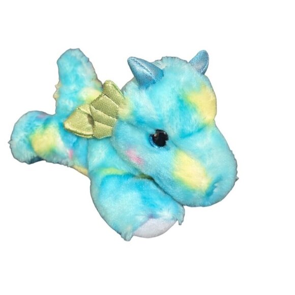 Aurora Bright Fancies Sprinkles Dragon Animal Stuffed Plush Toy Blue Tie Dye - Picture 1 of 10
